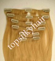 100% Indian human hair clip in hair extensions