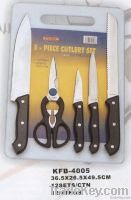 6pcs knife set with chopping board