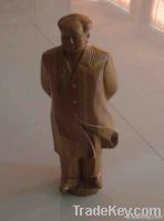 bamboo statue of chairman mao
