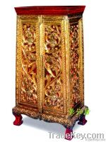 Solid wooden carving cabinet