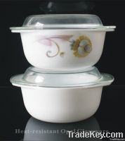 Opal glassware casserole
