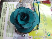 Pu Leather Camellia Japonica Flower Shape Women Purse Bag