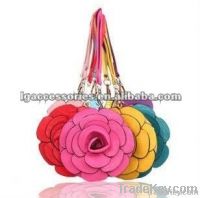 15 CM leathre camellia bag /PU flower wallet /rose