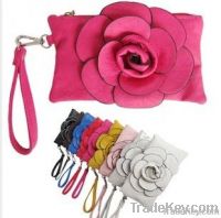 PU leather flower wallets /mobile phone bag/flower cosmetic bags