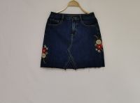 women's embroidered jeans skirt