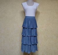 women's pleated tiered skirt