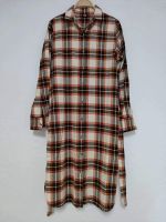 100% Cotton Women's Checked Shirt Dress 