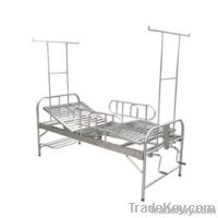 Double manual crank bed