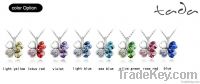 four leaf clover Austria crystal necklace