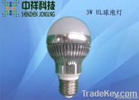 UL led bulbs 3W