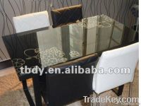 glass dining table set