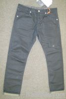 Mens coated jeans