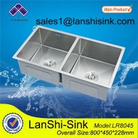 LR8045 kitche kitchin stainless steele sinks deep double kitchen sink