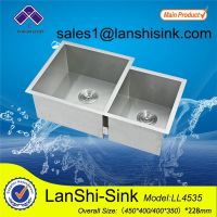 LL4535 kitchin square stainless steel undermount square kitchen sink