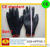 Cheaper glove Garden glove pu glove polyster liner pu coated glove CE
