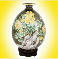 Chinese China Cloisonne Copper Enamel Vase 1