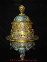 Chinese China Cloisonne Bronze Copper Enamel s-10