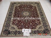 4x6foot Qom silk carpet designs