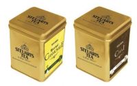 Steuarts Pyramid tea bags in Metal Caddies