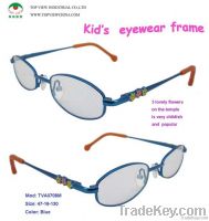 Kid's metal integrated spring hinge eyewear spectacles frame lead free