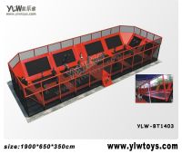 fitness sport trampoline, amusement trampoline park indoor trampoline park with basket and pool, combination jumping trampoline