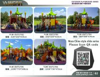 CE/TUV/SGS school outdoor rubber floor playground equipment park plastic slide swing toys structrue