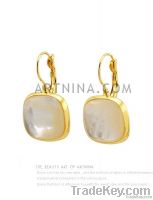 gold plated korean style clip-on earrings