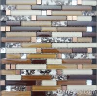 Crystal glass mix sea shell mosaic tile