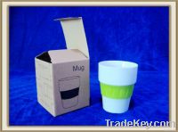 11 oz porcelain mug no handle with silicone