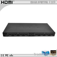 3D 1 in 8 out HDMI Splitter Support Blue-Ray 24/50/60fs/HD-DVD/xvYCC