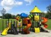 Plastic outdoor playground equipment with typhoon slide