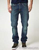 Dark blue 100%cotton men's denim jeans