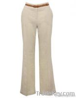 Belted linen trouser