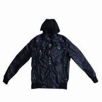 Jacket, Made of PU/Cotton, Various Colors are Available