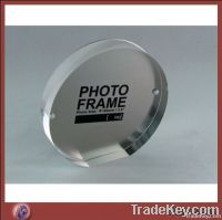 Round elegent transparent acrylic/lucite photo frame