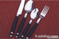stainless steel wood handle flatware set, wood handle cutlery