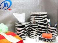 Zebra stripes polyresin bathroom fitting