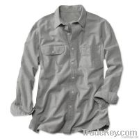 Men's Shirts Washed-Oxford Long-Sleeved Shirts