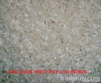 Vietnamese long grain white rice 15% broken