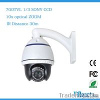 700TVL 10X Optical Zoom Mini High Speed PTZ Dome Camera