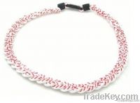 Titanium Stitch Softball Sports Necklace, Germanium Ionic Necklace
