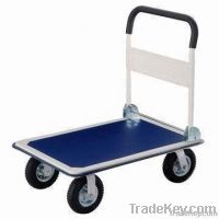 Foldable Platform Hand Truck with Non-slip Mat, Pneumatic Wheel and 35