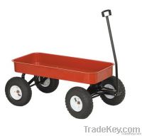 Tool Cart/Trailer with Wooden Guardrail, Steel Tray and 150kg Loading