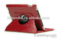 rotating crocodile leather case for ipad 2