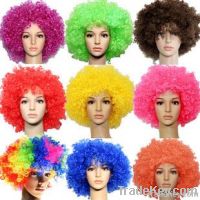 football fans wig/color wigs/afro wig