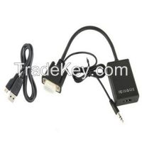 Vga To Hdmi Adapter Convertor Cable Converter With Audio Support For Hdtv Pc