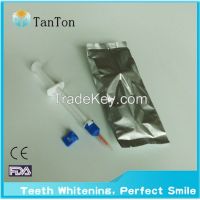 Double barrel teeth whitening gel syringes