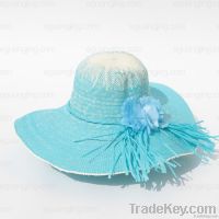 Ladies    Fashion Wide Brim Gadient Color Straw Hat(BN160-1)