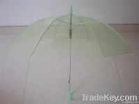 21"straight student PVC transparent umbrella