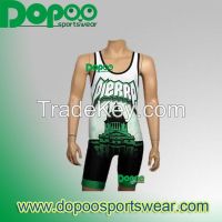 china wholesale custom youth cool cheap sublimated wrestling singlet